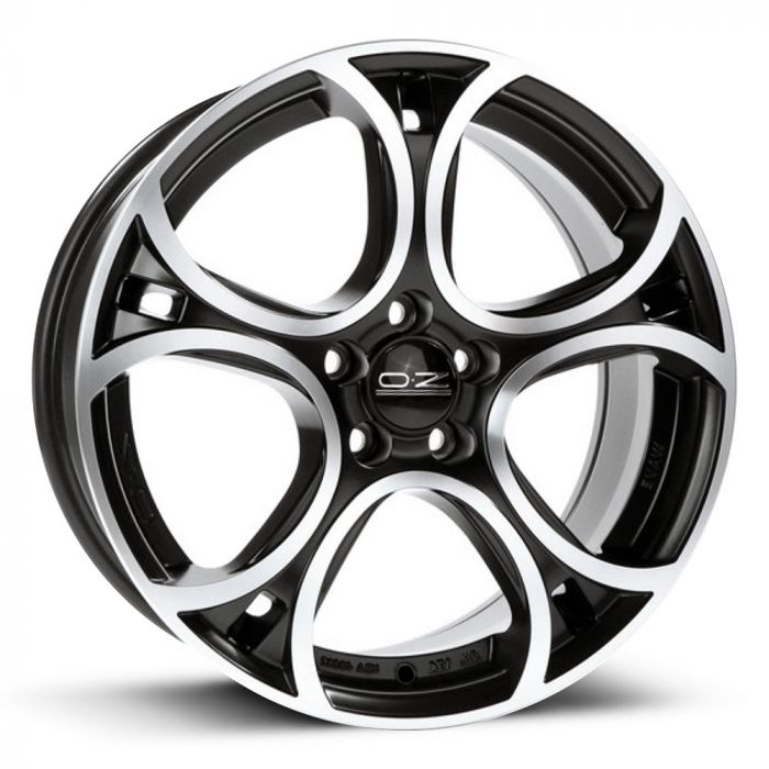 OZ / WAVE / MATT BLACK DIAMOND CUT<br>7,5J17" 5X100 35 68